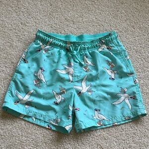 Cat & Jack Boys' Teal Seagull Print Swim Trunks